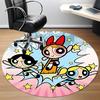1 Stück Powerpuff Girls Büro Runder Teppich, Unter Bürostühlen Schlafzimmer Wohnzimmer Heimdekoration, Raumdeko, In Verschiedenen Größen Erhältlich