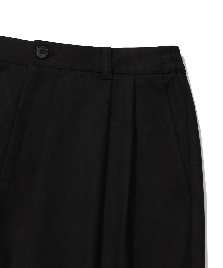 COVERNAT Peached Tr Double-Pleat Semi-Wide Fit Pants Black
