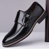 New Luxury Trend Men's Black Brown BUSINESS FORMAL Dress Leather Shoes Male Monk Casual Loafers Wedding Homecoming Prom Footwear
