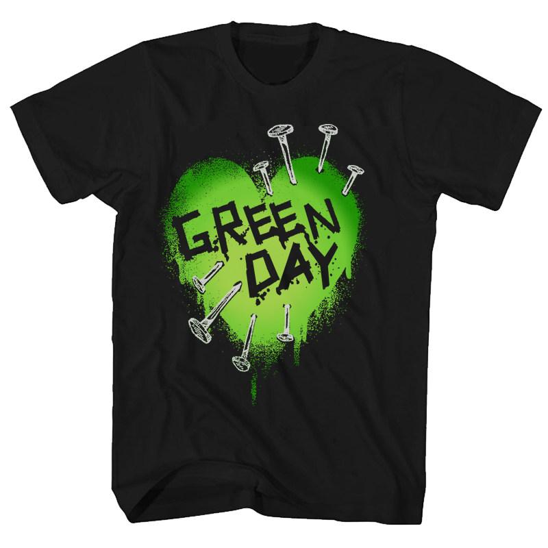 ZX Green Day Band Rock Casual TShirt Mens and Womens Luxury Band Brand Top