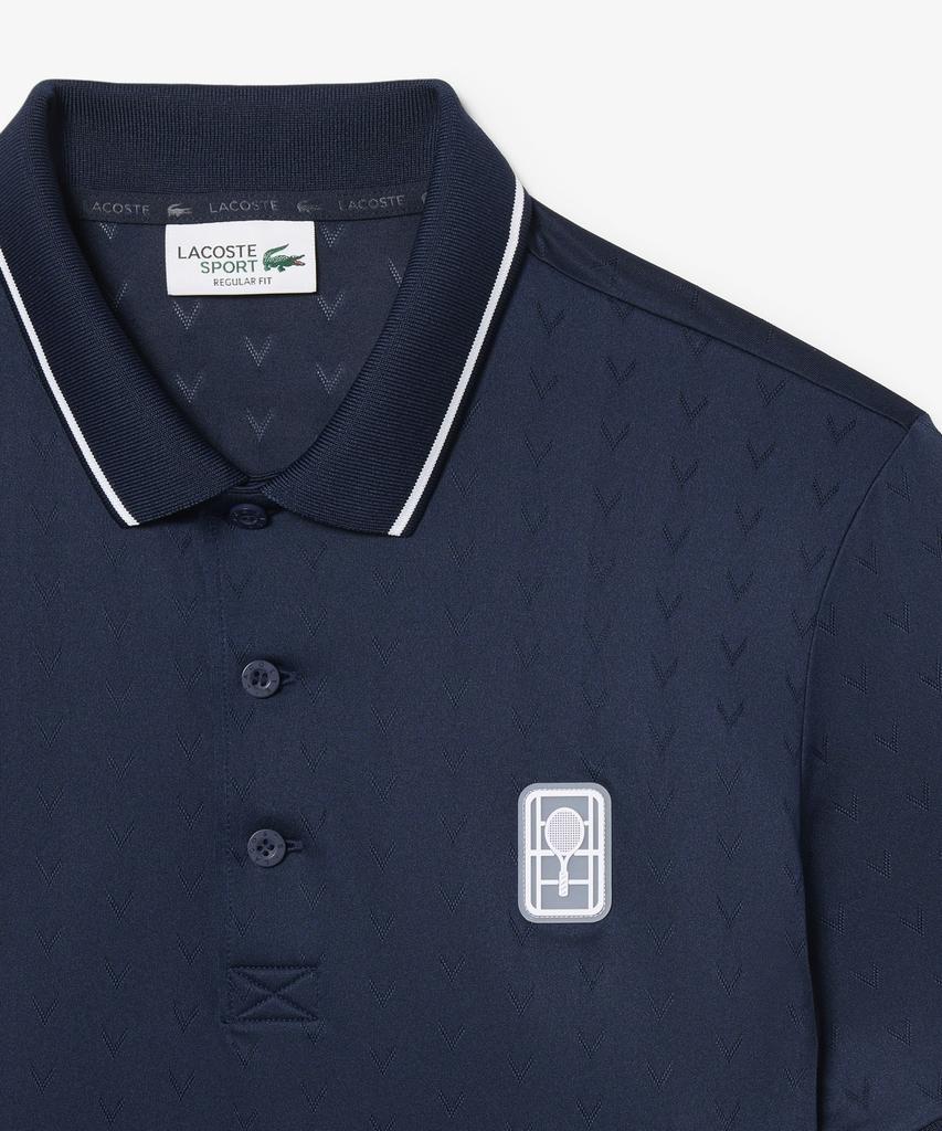 LACOSTE Men'S Tennis Heritage V-Cut Short Sleeve Polo Shirt Dh0164-56G 166