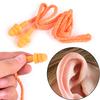 1pc Soft Silicone Corded Ear Plugs Reusable Hearing Protection Earplugs