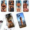 Funda de chica sexy en bikini para iPhone 15 14 Plus 11 12 13 Pro Max Mini X XR XS Max 7 8 Plus SE 2020 Contraportada