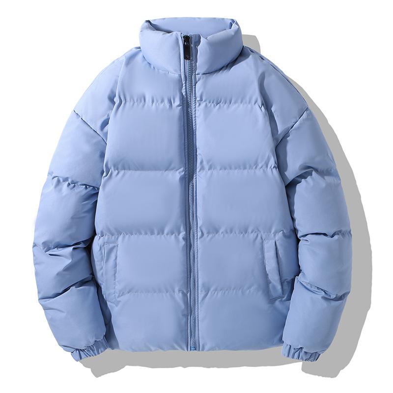 Winter Coat, Men's Down Jacket, Couple's Solid Color Cotton Coat, Men's Winter Coat, Thickened Trendy Brand, Cold-proof and Warm Large Cotton-padded