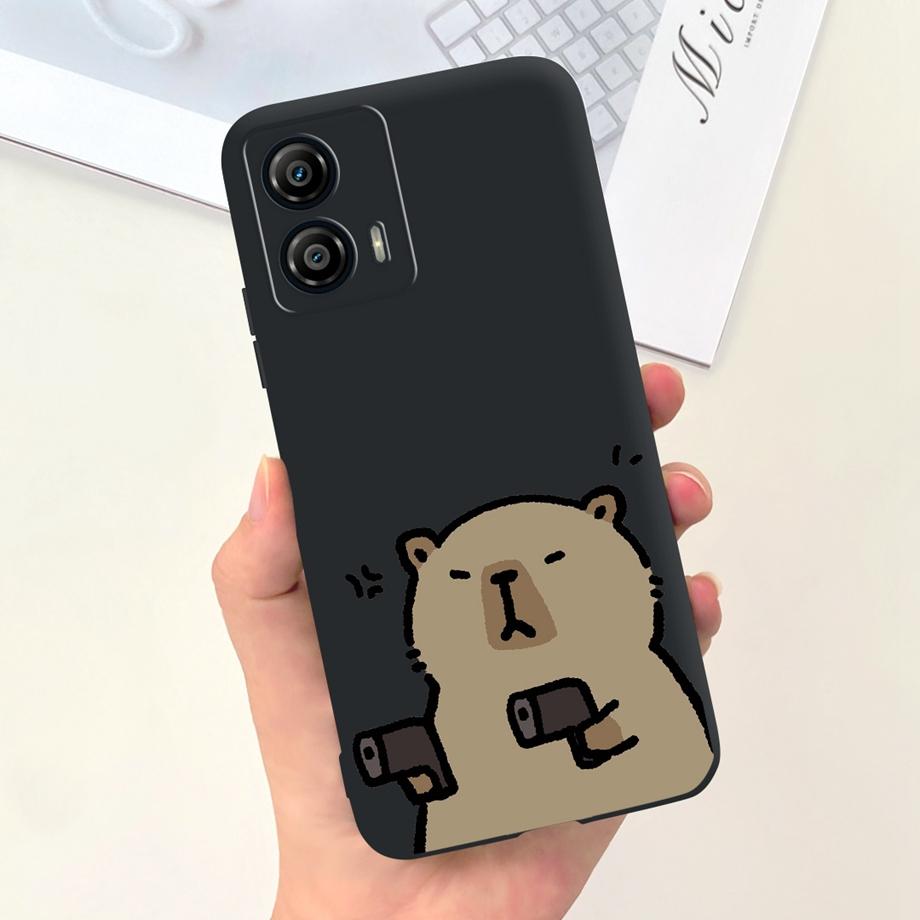 For Motorola Moto G14 G04 G24 Power G34 G54 Power G64 G84 Phone Case Back Cover Stylish Pattern Soft Liquid Silicone TPU Coque
