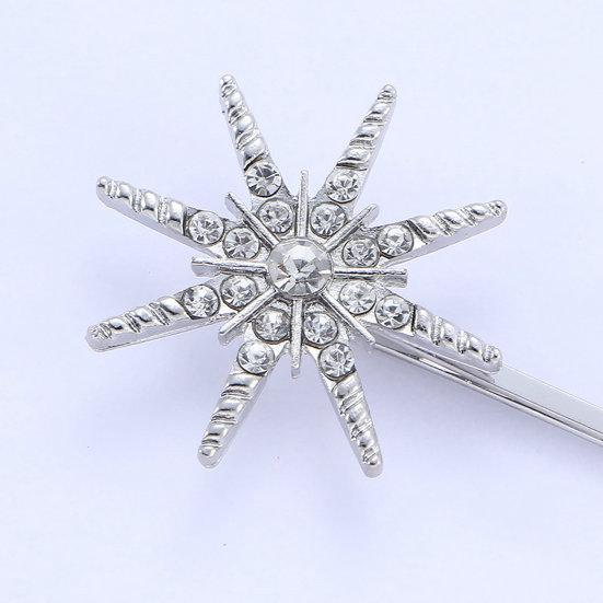 4Pcs/Set Star Shape Bridal Hairpins Shining Rhinestones Hair Clip Wedding Decor Fashion Accessories