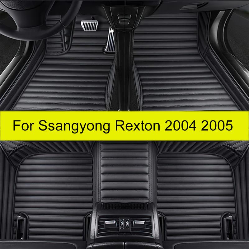 Car Floor Mats for Ssangyong Rexton 2004 2005 Auto Foot Pads Automobile Carpet Cover