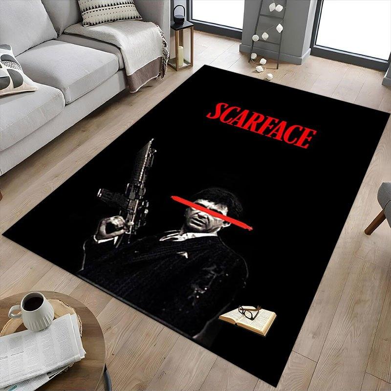 1 stuks Scarface Kantoor Tapijt Stoelmatten Zacht, Comfortabel, Alle Seizoenen, Perfect voor Huis, Slaapkamer, of Kantoor Decoratie, Perfect Cadeau voor