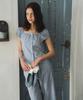 Lettedeupollin 013A Linear Pajama Cap Sleeve Top & Midi Pants