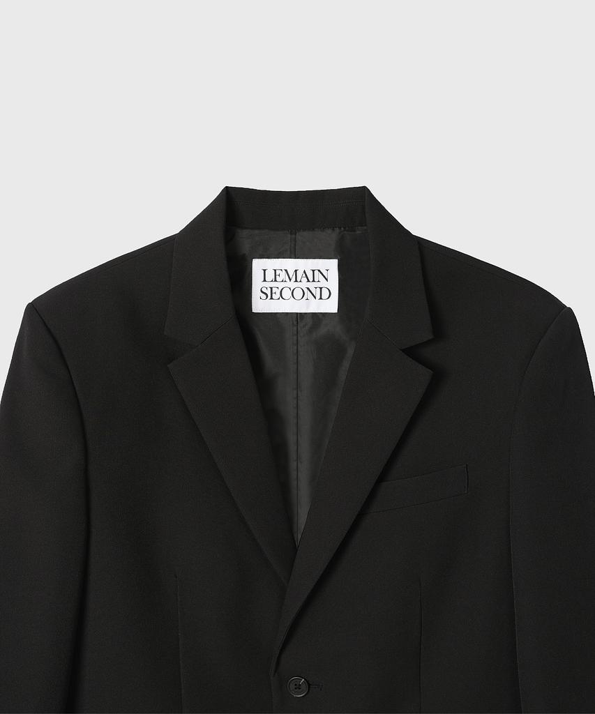 Lemain Second Basic Oversized Single Blazer Jacket [Black]