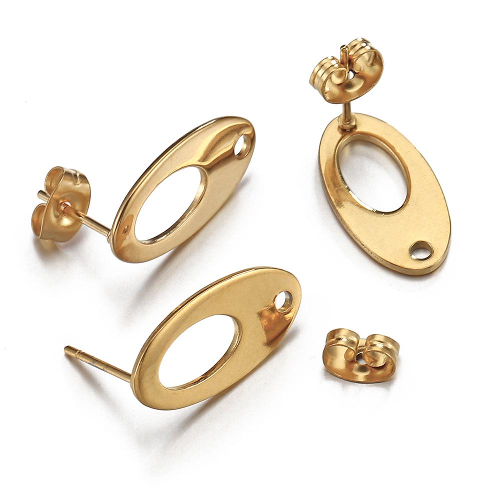 10pcs Stainless Steel Earrings Making Materials Findings Ear Studs Dangle Earrings Earplugs for DIY Jewelry Making Accessories
