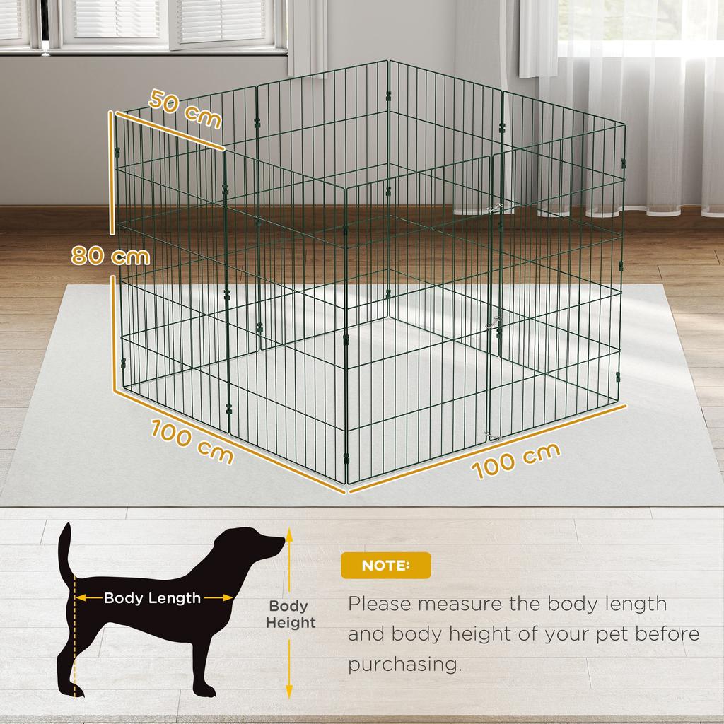 8 Panel Pet Playpen for Medium Dogs Indoor Outdoor 80 Cm Height