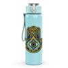 1PC Hamsa Hand Evil Eye Amulet Art 750ml Color Plastic Sports Water Bottle Leakproof Flip Straw Lid Suitable for Sports Office Home Use