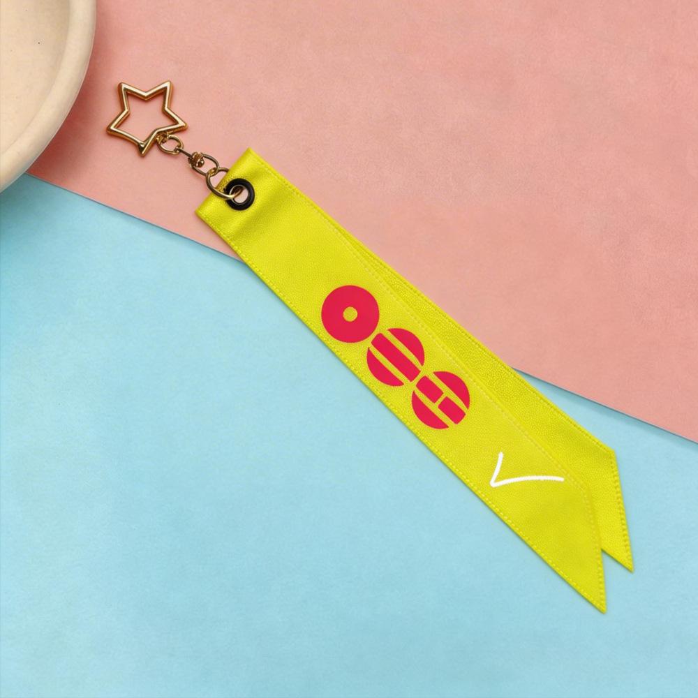 BTS Fita de Nome de Membro para Alça de Celular, Cordão Amarelo Bangtan Boys com Pingente de Estrela, Acessório de Bolsa/Celular para Fãs Kpop ARMY