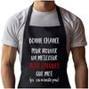 Kitchen Apron - Jean-Jacques It Doesn't Exist Man - Black - Breton Print - Durable Cotton