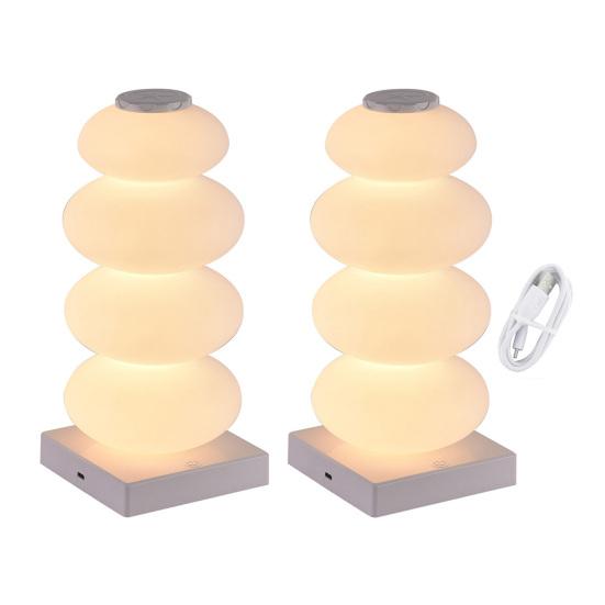 Candy Gourd LED Desk Lamp Touch Control USB Powered Rechargeable Colorful