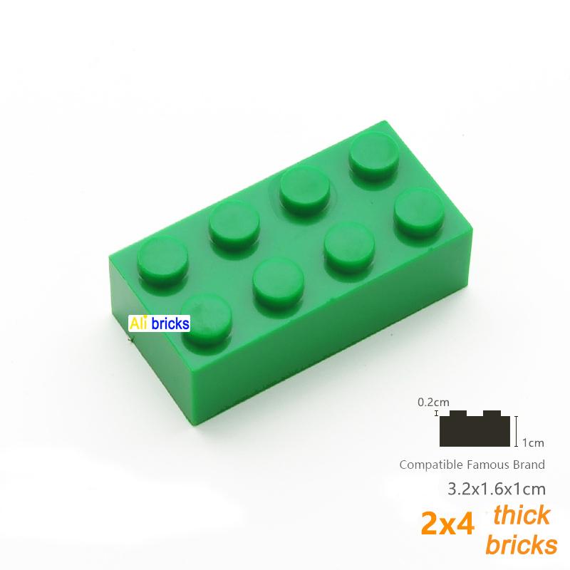 20pcs Bulk Blocks Building Bricks Thick 2X4 Educational Assemblage Construction Toy for Children Size Compatible With Brand 3001