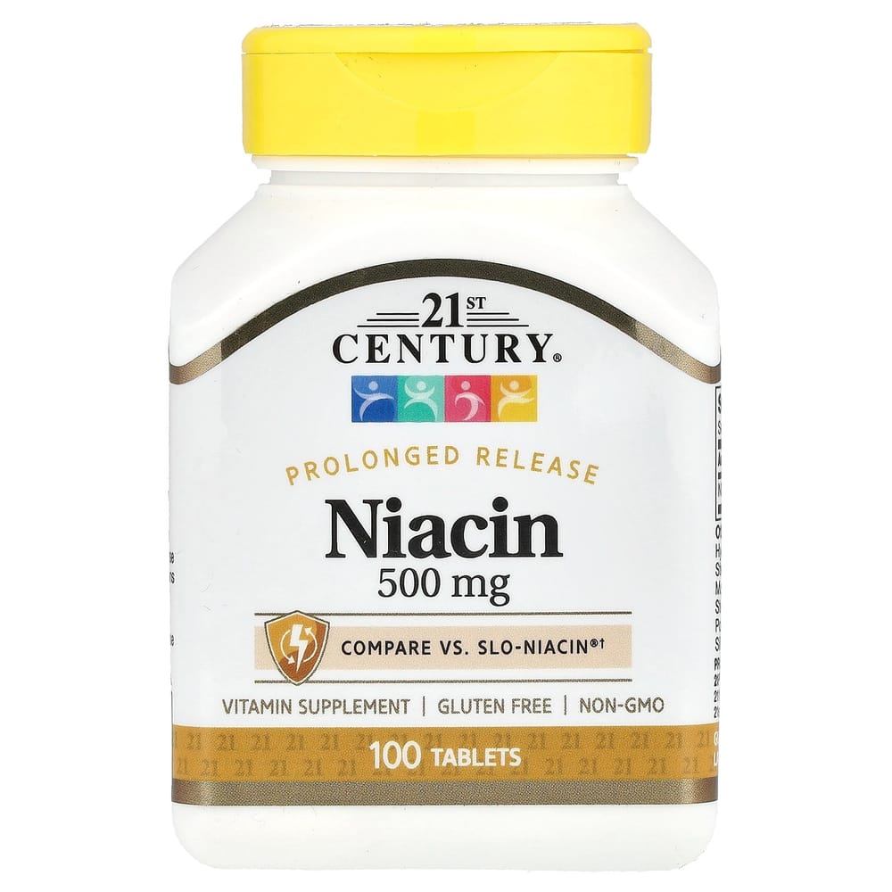 21st Century Sentry Niacin Sustained Release 500mg 100 Tablets