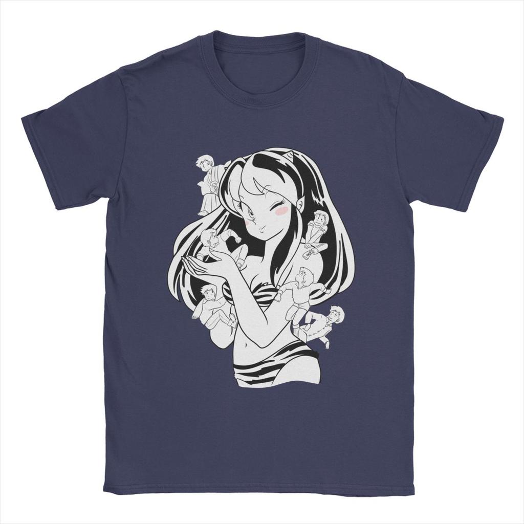 Men's Urusei Yatsura Lum T Shirts Anime 100% Cotton Clothing Novelty Short Sleeve Crew Neck Tees Birthday Gift T-Shirt