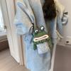 Kinder tas mode nieuw handgeweven contrast ouder-kind mobiele telefoon tas schattige kikker schouder crossbody tas