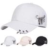 Unisex Eisenring Baseballkappen Frühling und Herbst Outdoor Verstellbare Lässige Hüte Hip Hop Hut Sonnenschutzhut