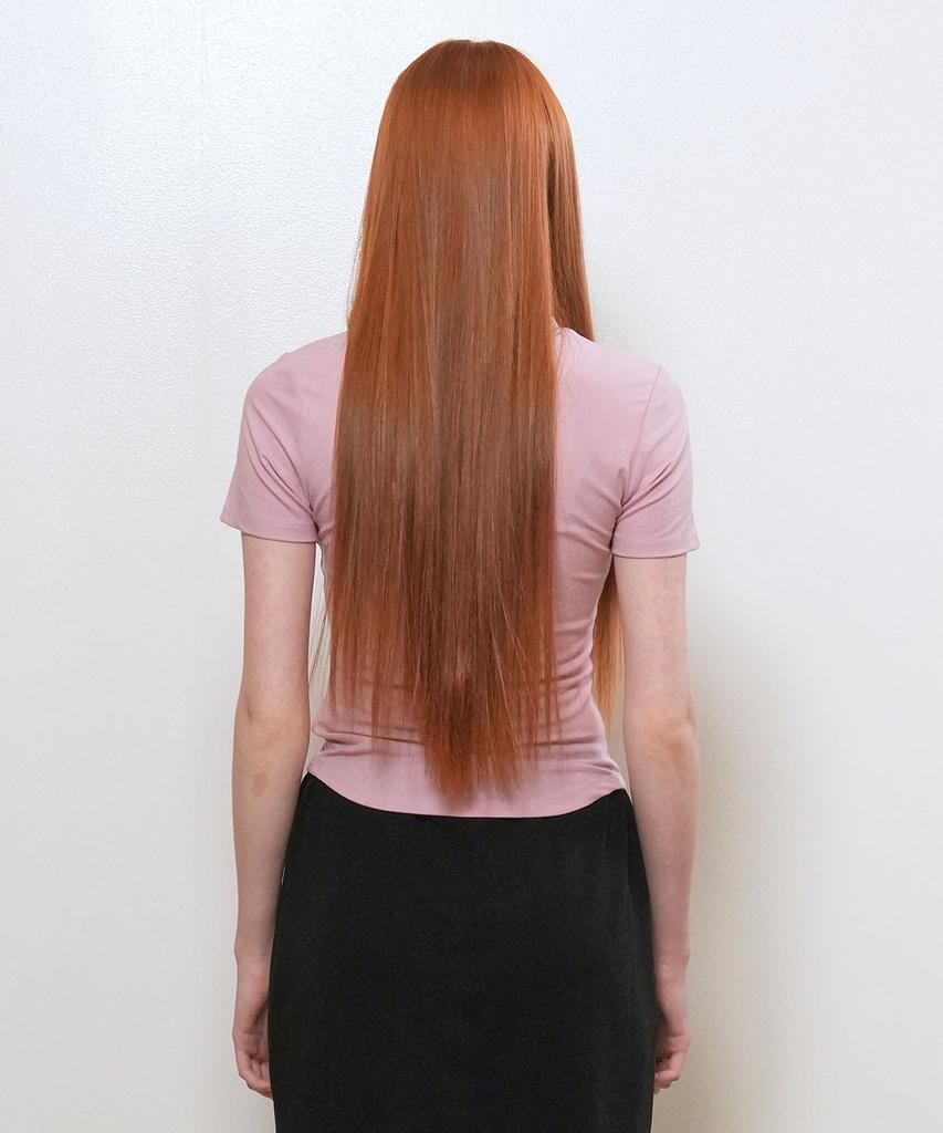 GENERALIDEA Acetate Round Neck T-Shirt [Pink] / Gf2Lts509