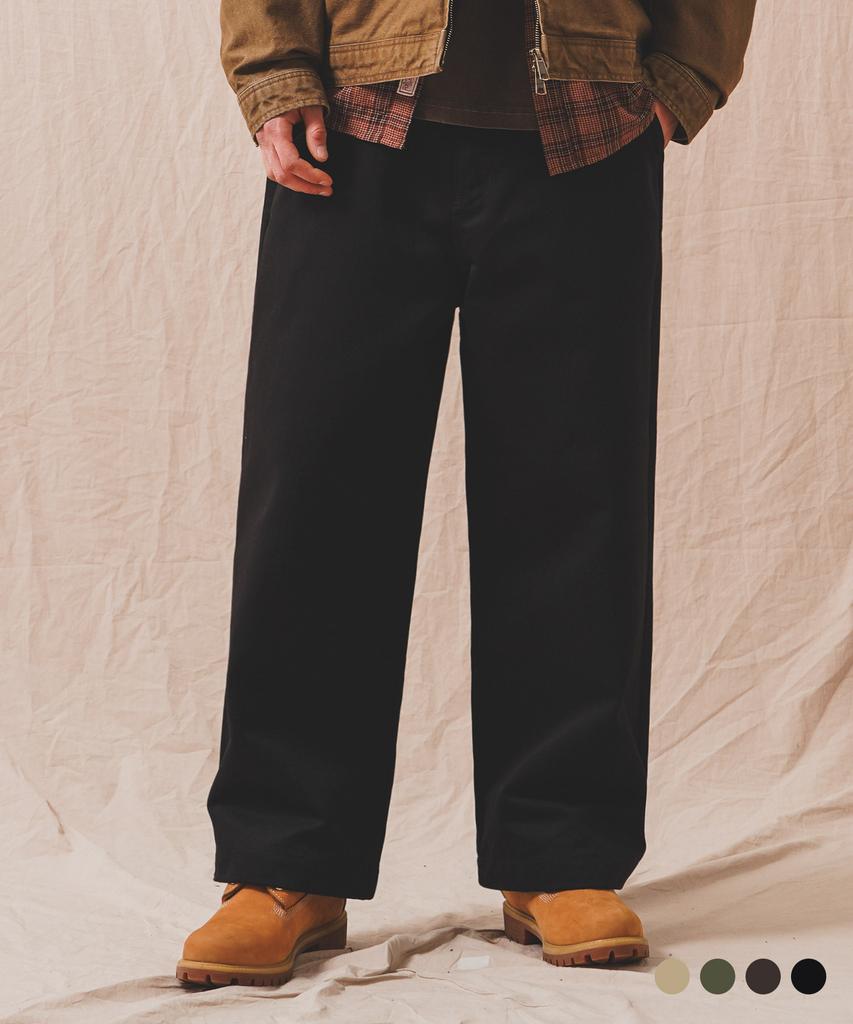 PERSTEP Mix Wide Chino Pants Black Julp4687