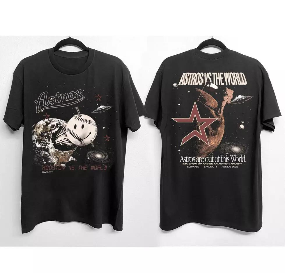 Houston Space City Baseball-Shirt, Astros vs The World T-Shirt