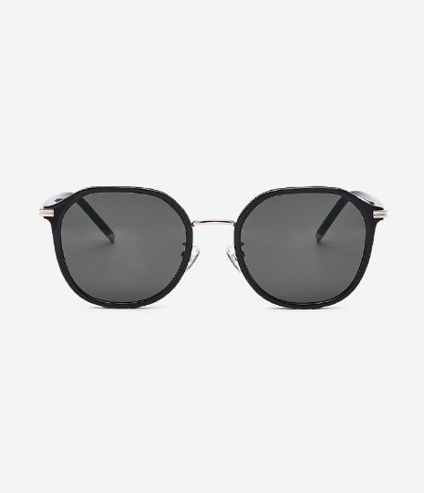 Byumaeb Tidy_Polygonal Half-Rim Soltex Sunglasses