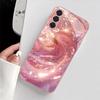 Pink Texture Design Glass Phone Case Suitable for Samsung Galaxy S26 S25 S24 S23 S22 S20 FE/Ultra/Plus Shockproof Back Cover