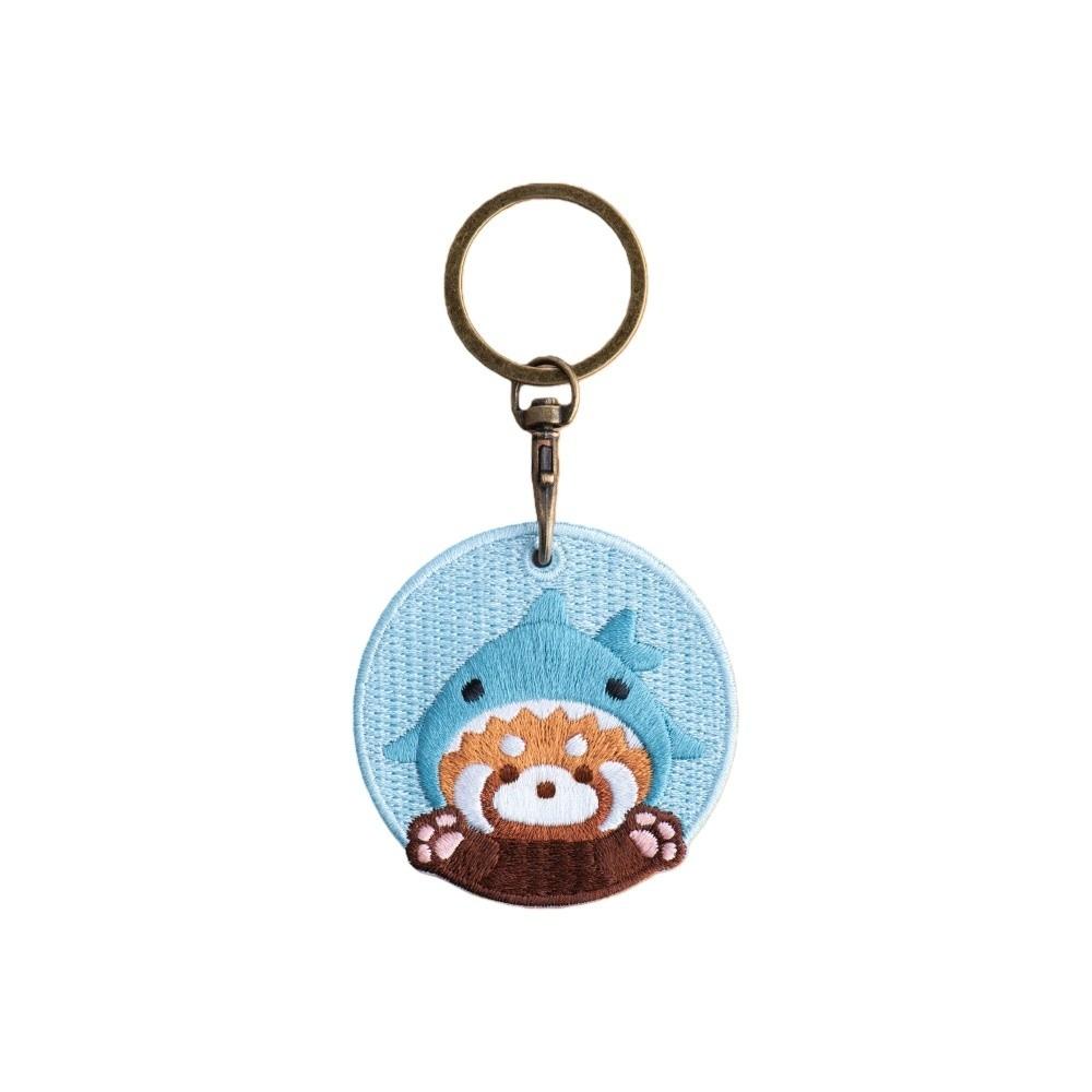 Double-sided Embroidery Red Panda Keychain Creative Costumed Red Panda Pendant Couple