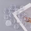 PS Flacon Transparent de Voyage pour Crème Cosmétique - Récipient d'Essai Rond en Plastique Portable