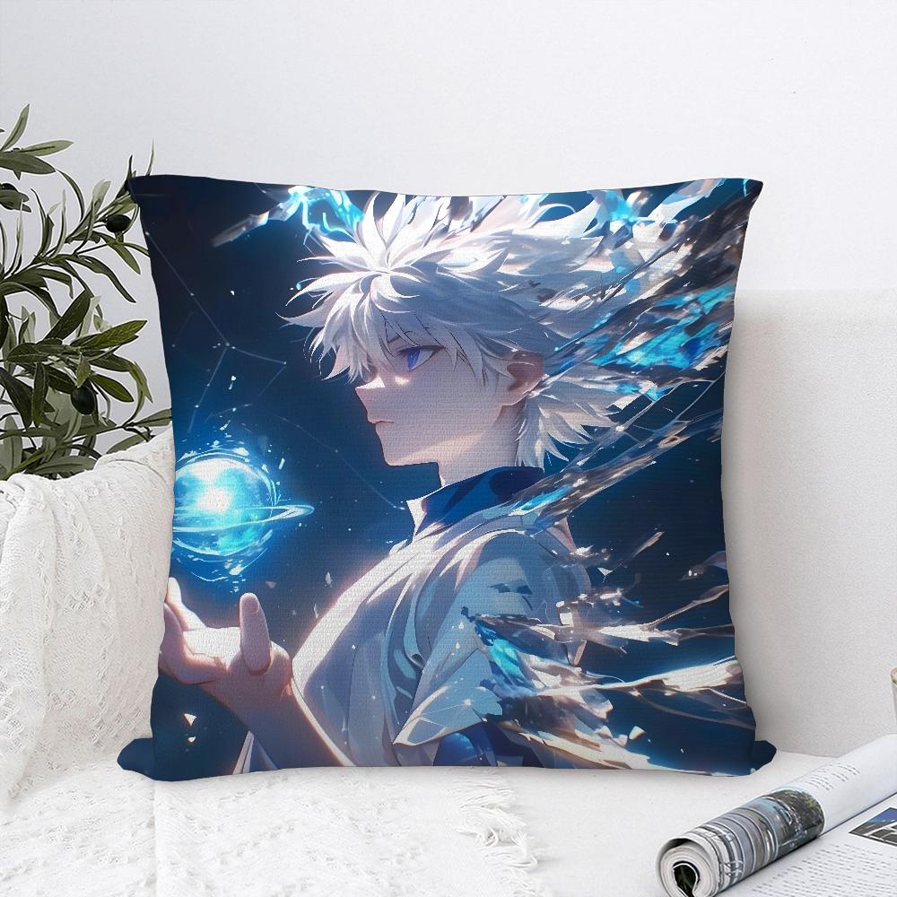 Anime H-Hunter x Hunter Pillow Case Plush Fabric Soft  Pillowcase Double Sided Print   Cushion Cover Throw Pillow Cover