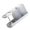 Porte-brosse à dents Rangement Organisateur Dentaire Pour Savons Dentifrice Rasoir 2 Gobelets Récipients de Rangement Pour Comptoir de Salle de Bain