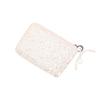Yousheng Sequined Cosmetic Bag Girls Stylish Glittery Clutch Makeup Bag with Faux Pearl Bow Zipper Puller Portable Travel Toiletry Organizer for