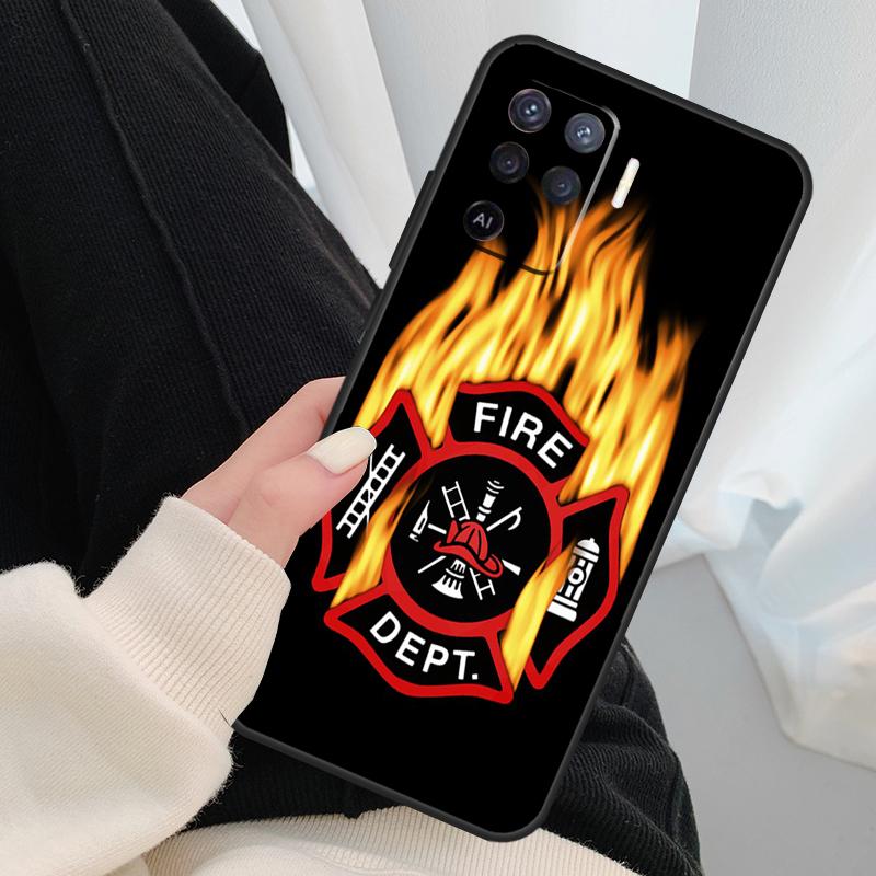 Héros Pompiers Étui de Téléphone Pompier Pour OPPO A5 A9 2020 A31 A53 A53S A1K A15 A16 A52 A72 A83 A91 A93 A54 A74 A94