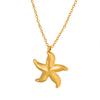 Starfish Pendant Necklace Spice Girl Niche Design Sense Hip Hop Temperament Clavicle Chain Titanium Steel Personality Jewelry