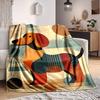 1pc Abstract Canine Lightweight Flannel Blanket, Comfortable and Warm Blanket, for Office and Camping Sofa Bed, Livingroom015