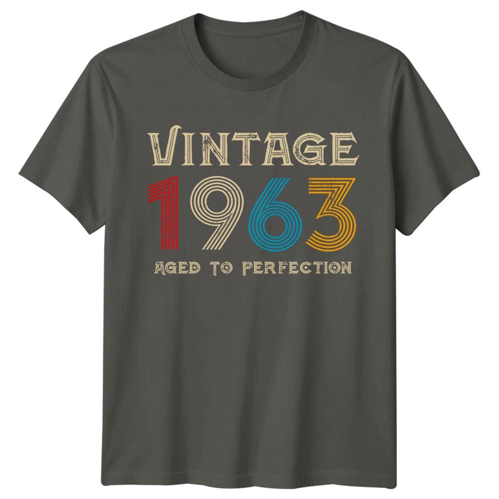 Vintage 1963 Aged To Perfection Unisexs T Shirt 63rd Birthday Gift