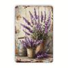 Lavender Vintage Metal Tin Sign - 20.32x30.48cm | Rust-Proof Wall Art for Home, Bar, Cafe & Outdoor Decor