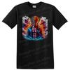 Sanji Anime Fire Battle T Shirt W/ Blue Water Waves Fantasy Art Graphic Cool Tee