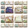 Set Copripiumino con Federa Stampato Foglia 3D Misura King Queen Tessili per la Casa Completo Letto 2/3 pezzi Copriletti alla Moda