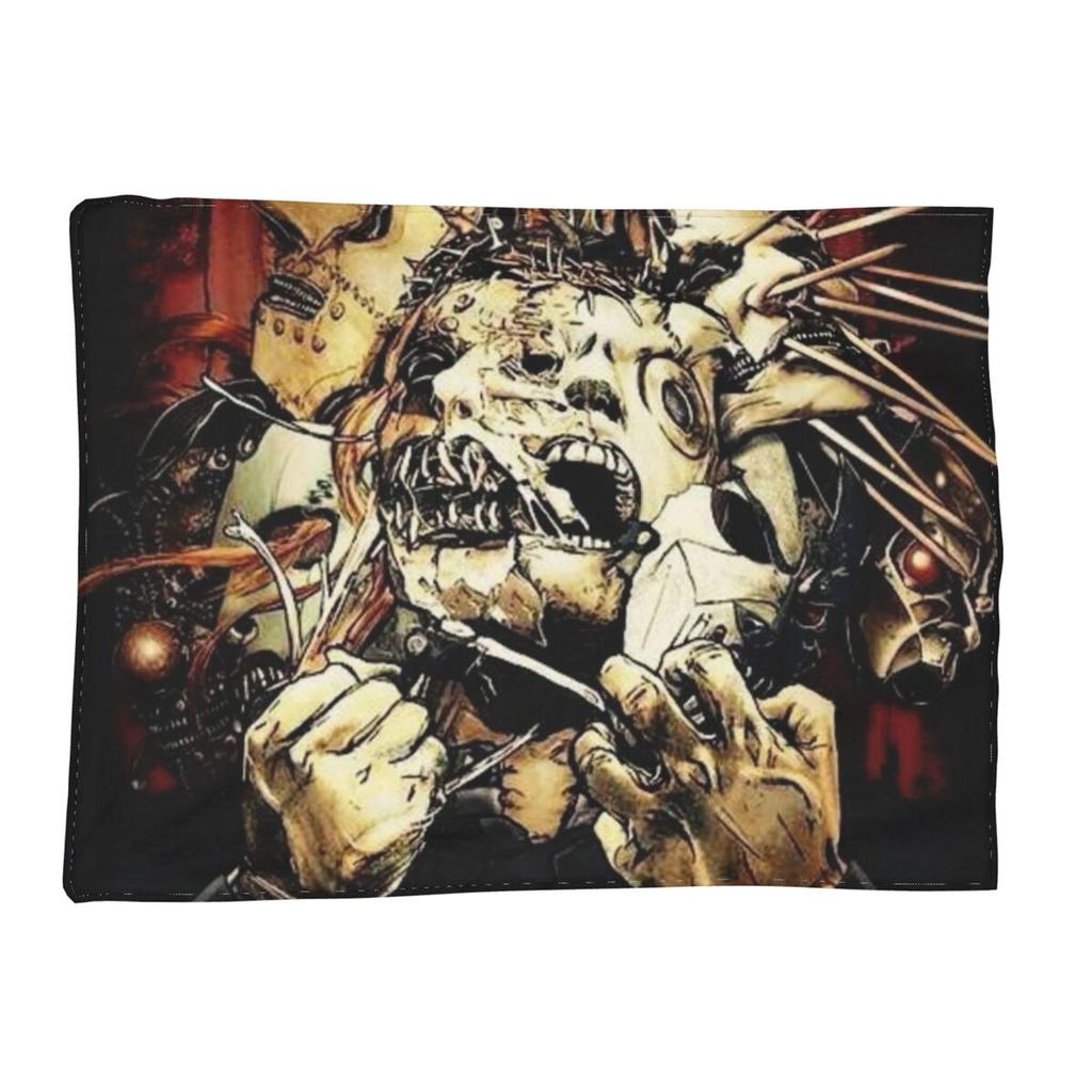 Couverture Slipknot Metal Hip Hop Rock Douce Chaude Flanelle Jeté Couverture pour Salon Pique-nique Voyage Maison
