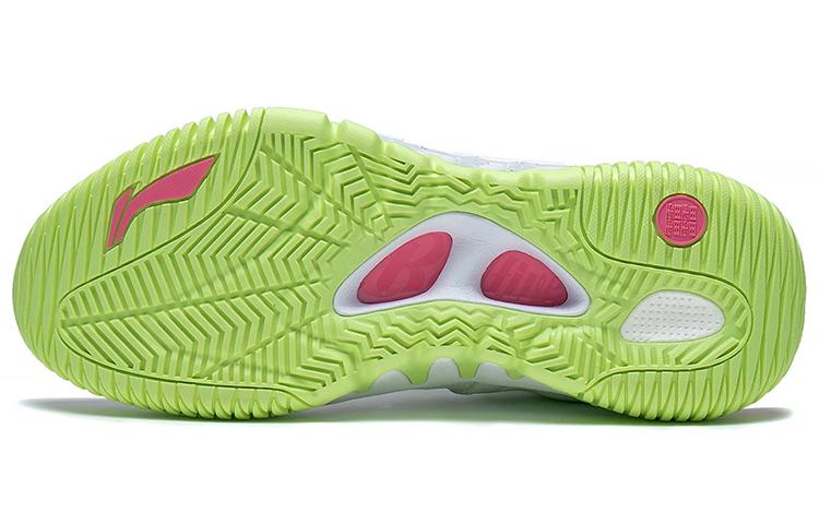 Li Ning Badfive 2 Low Basketballschuhe Herren Niedrige Passform Standard Weiß/Neongelb Grün ABFS003-17