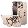360° Metal Ring Stand Clear Magnetic Case for IPhone 16 15 14 13 12 15 Pro Max Plus Magnetic Wireless Charging Transparent Cover