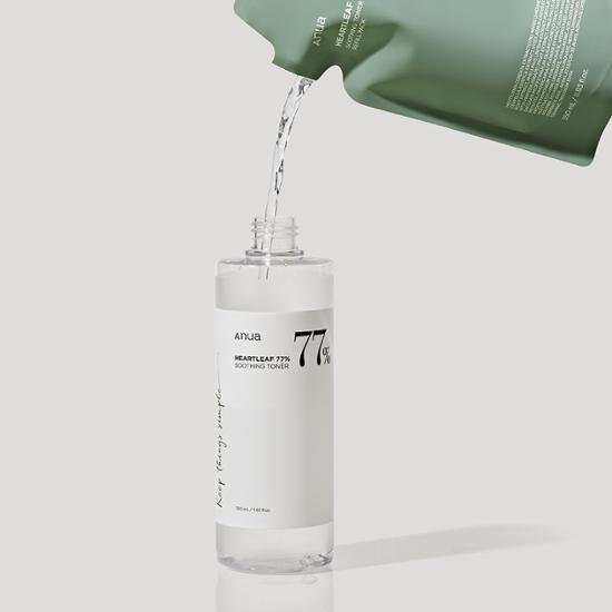 Anua Houttuynia cordata 77 Tonik do jajek obranych 350ml Zestaw specjalny (+350ml Opakowanie uzupełniające)