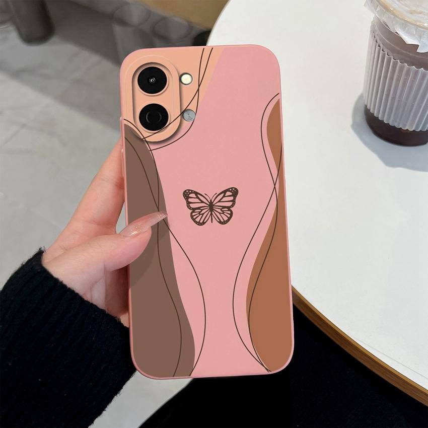 Pour Tecno Spark Go 3 2 1S 30 40 40C Pova 7 Ultra Pro Neo Coque Belle Papillon Tournesol Mode Boîtier Silicone Liquide Doux Anti-Dérapant Housse Arrière