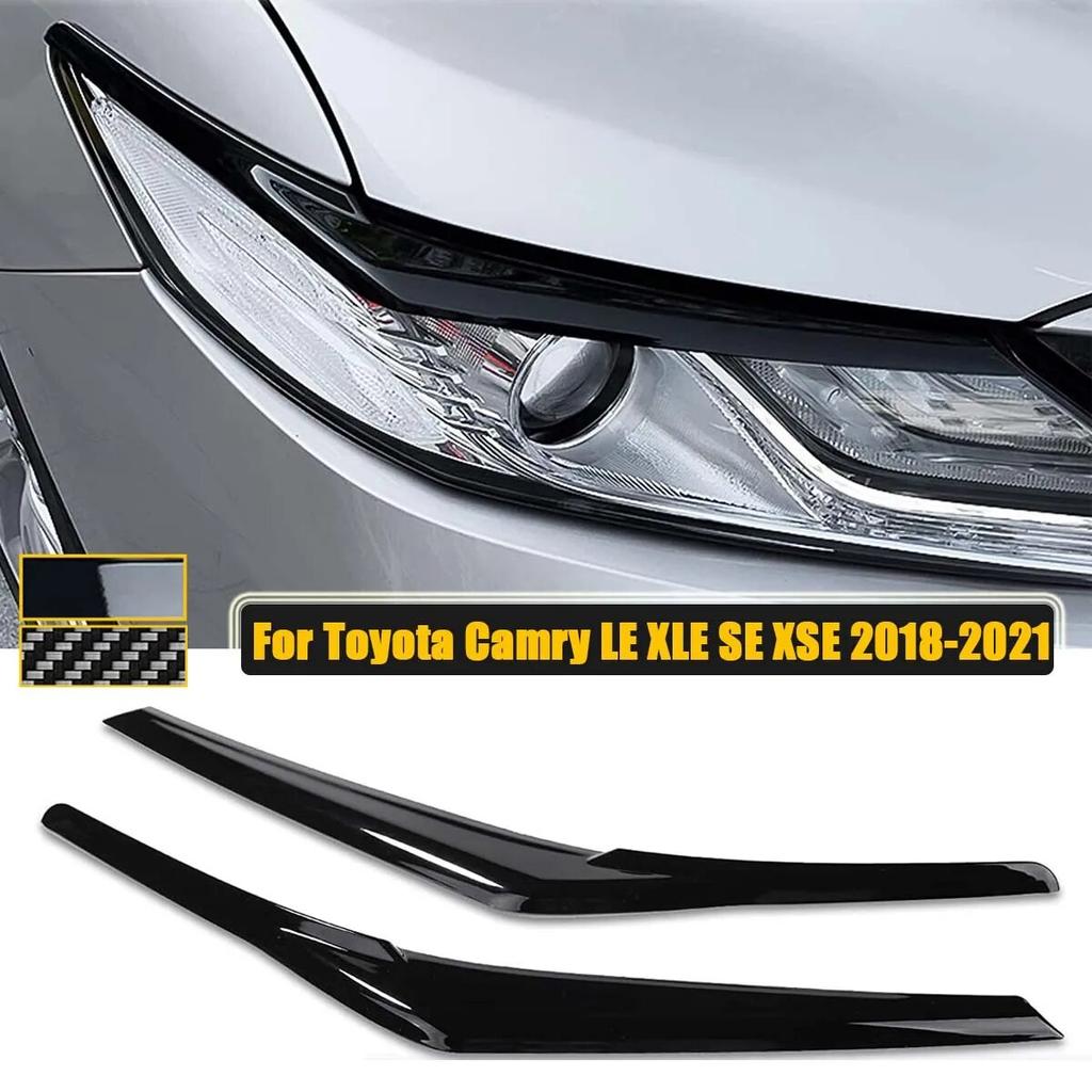2 ks krytů nad přední světlomety pro Toyota Camry LE XLE SE XSE Samolepka obočí lišta 2018 2022 Autopříslušenství