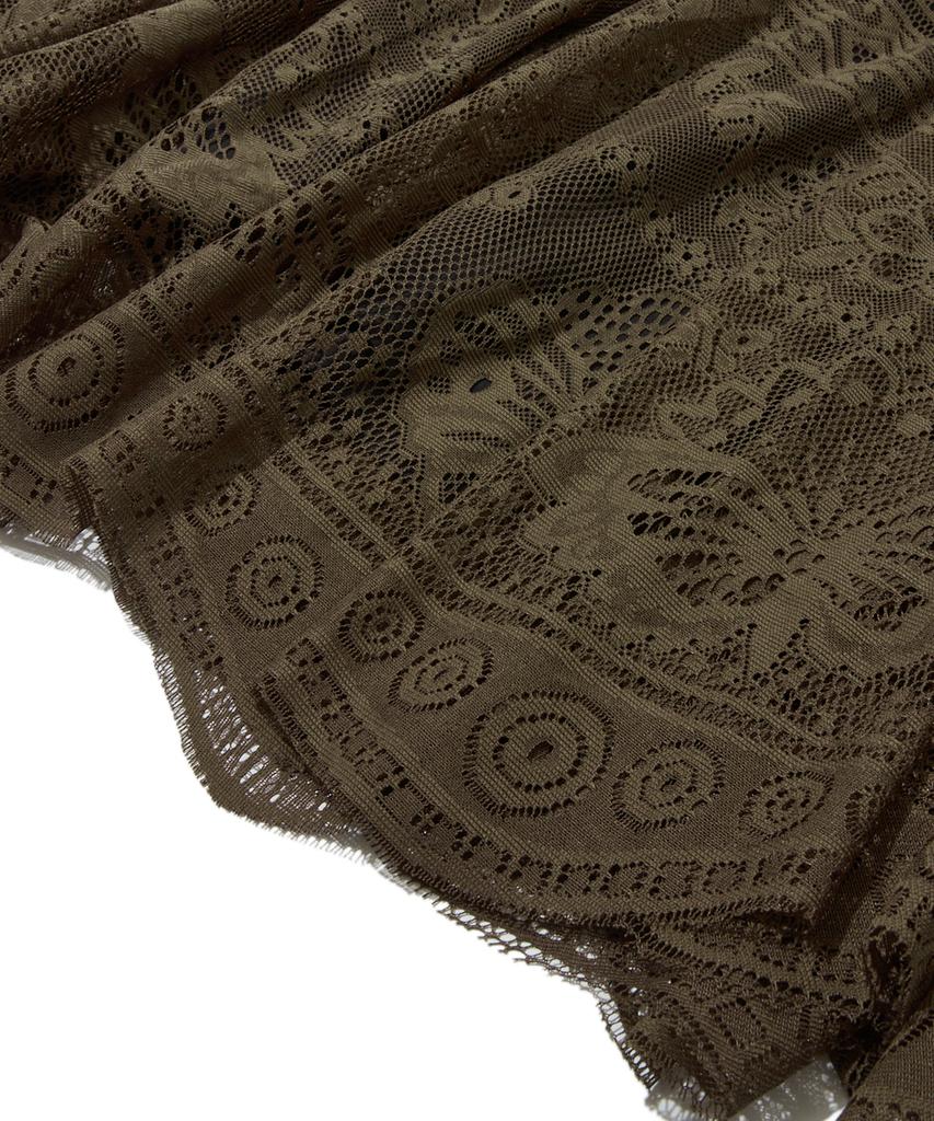 Penfield Lace Flare Long Skirt Brown_Fs1Ws15F