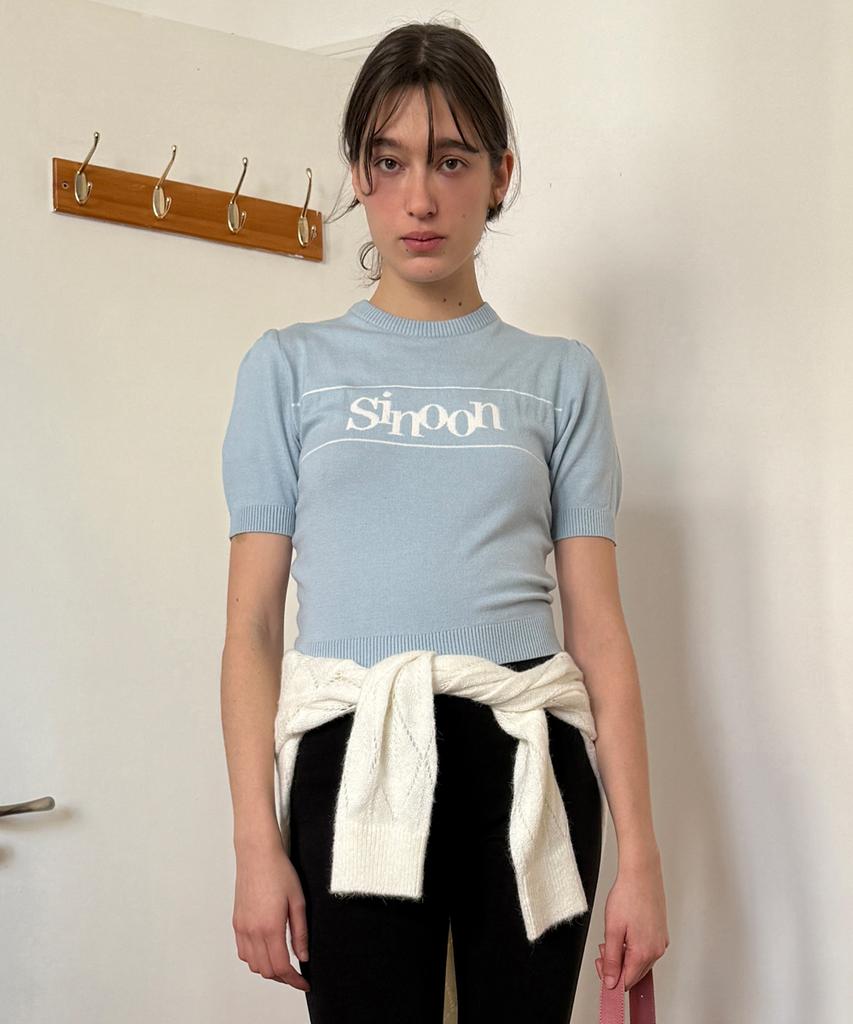 SINOON Sinoon Logo Half Knit (Sky Blue)